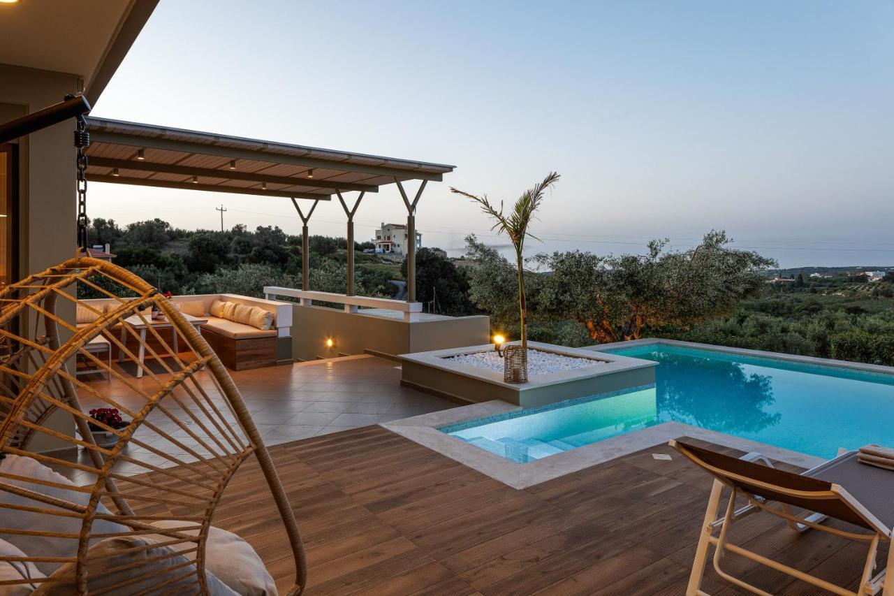 Rizes Villa With Jacuzzi & Heated Pool Agia Triada 외부 사진
