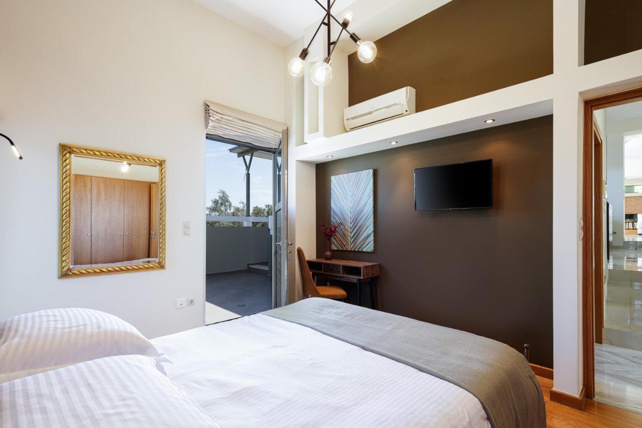 Rizes Villa With Jacuzzi & Heated Pool Agia Triada 외부 사진