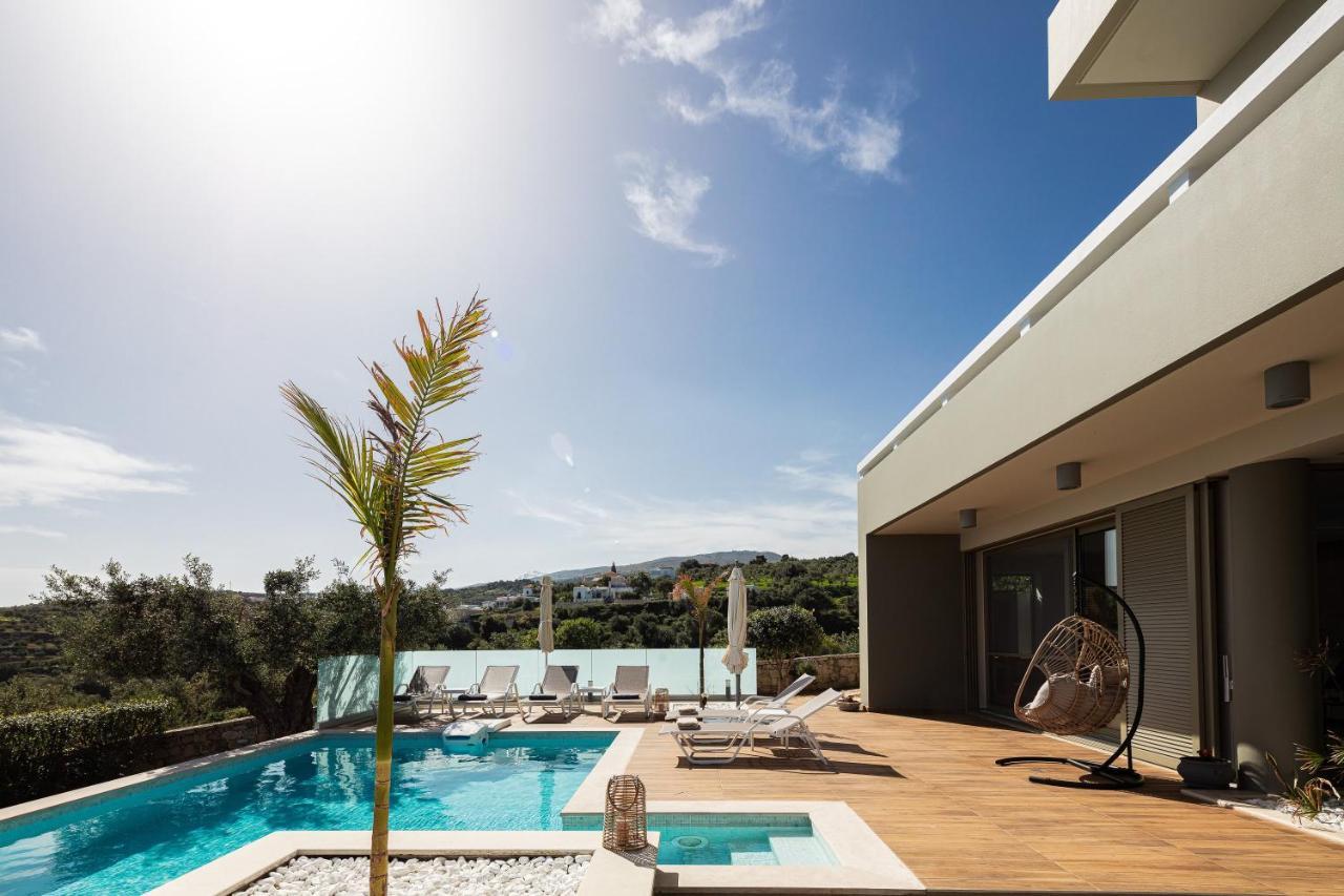 Rizes Villa With Jacuzzi & Heated Pool Agia Triada 외부 사진