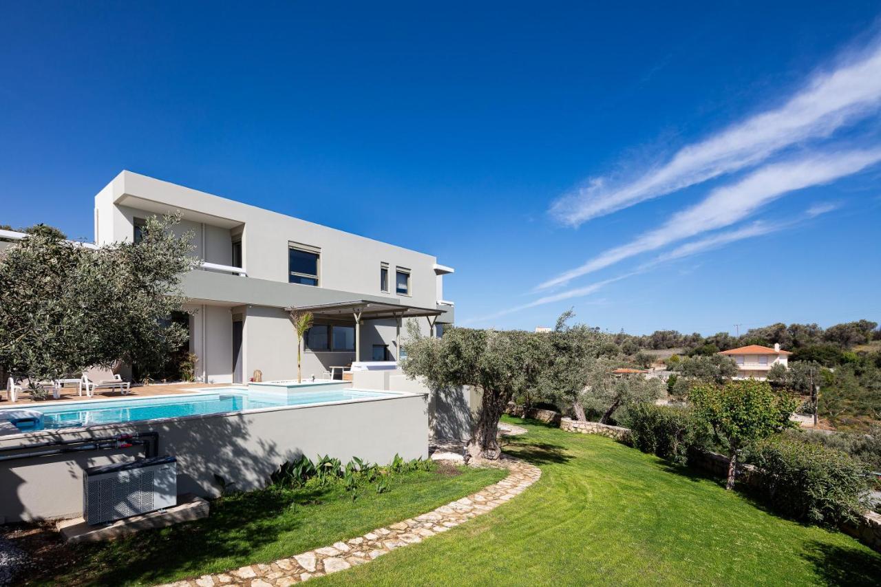 Rizes Villa With Jacuzzi & Heated Pool Agia Triada 외부 사진