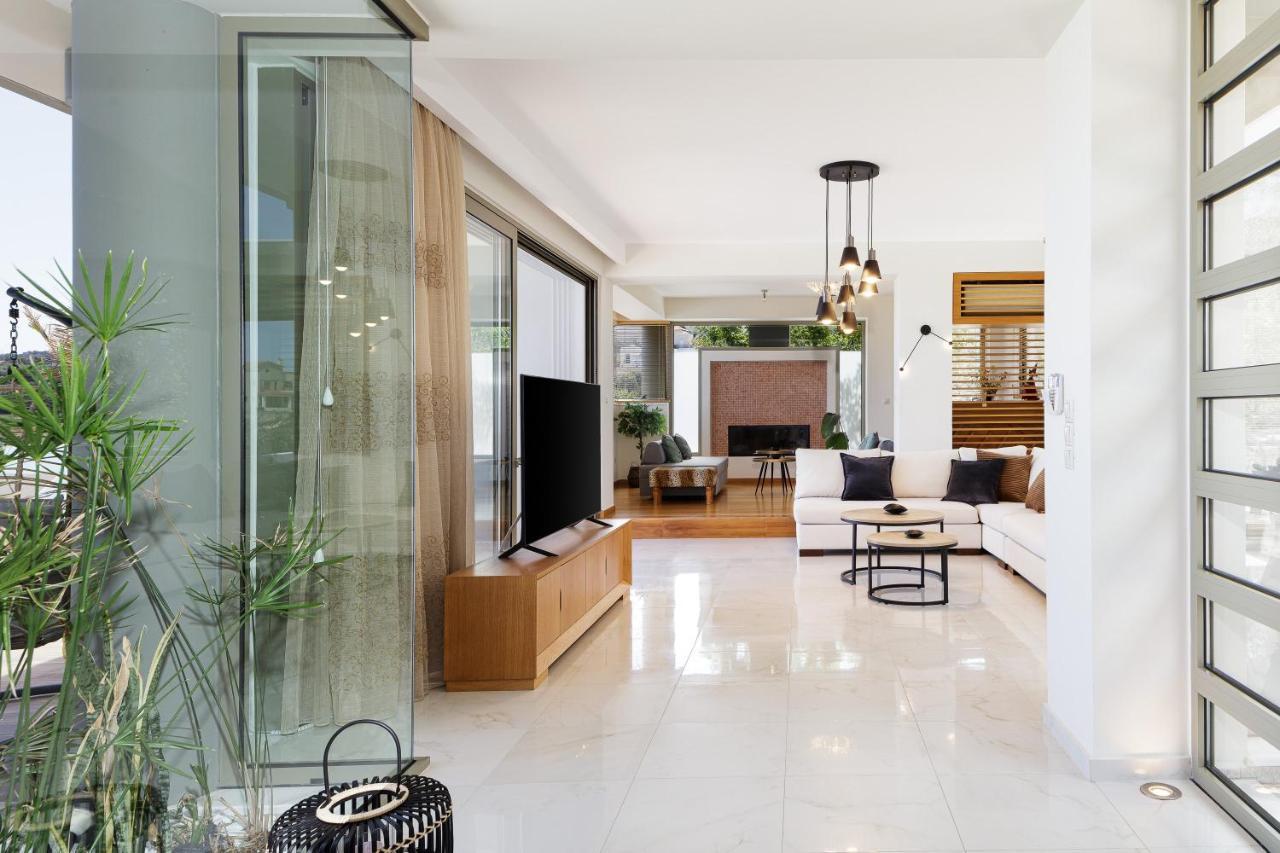 Rizes Villa With Jacuzzi & Heated Pool Agia Triada 외부 사진