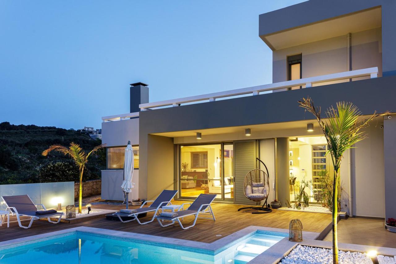 Rizes Villa With Jacuzzi & Heated Pool Agia Triada 외부 사진