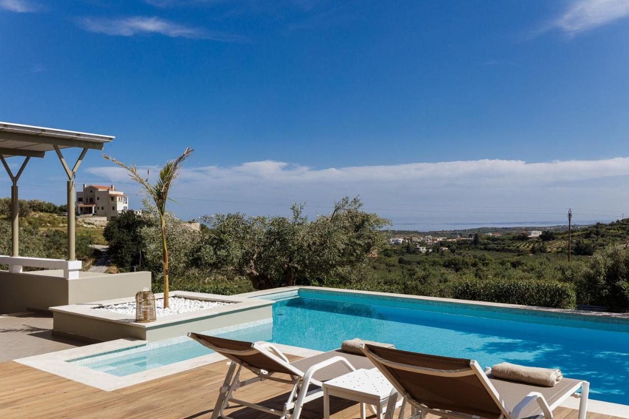 Rizes Villa With Jacuzzi & Heated Pool Agia Triada 외부 사진