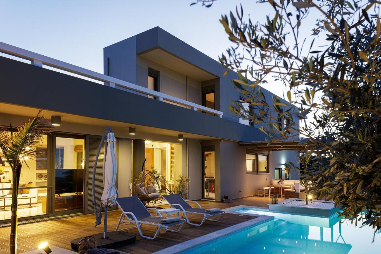 Rizes Villa With Jacuzzi & Heated Pool Agia Triada 외부 사진