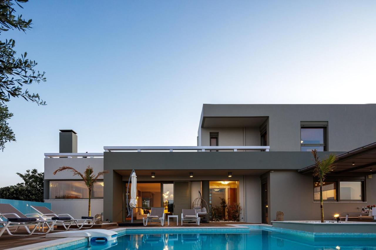Rizes Villa With Jacuzzi & Heated Pool Agia Triada 외부 사진