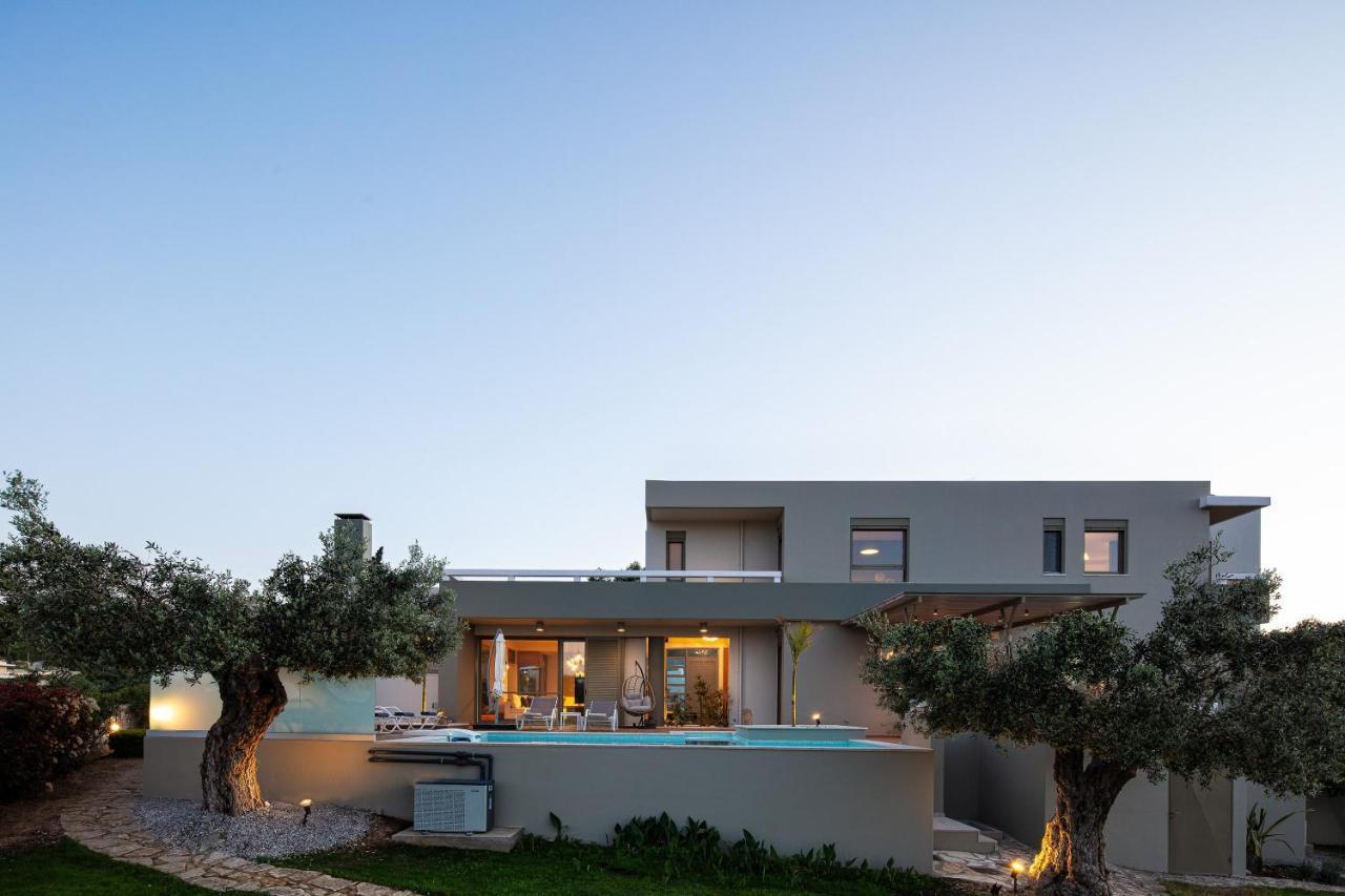 Rizes Villa With Jacuzzi & Heated Pool Agia Triada 외부 사진