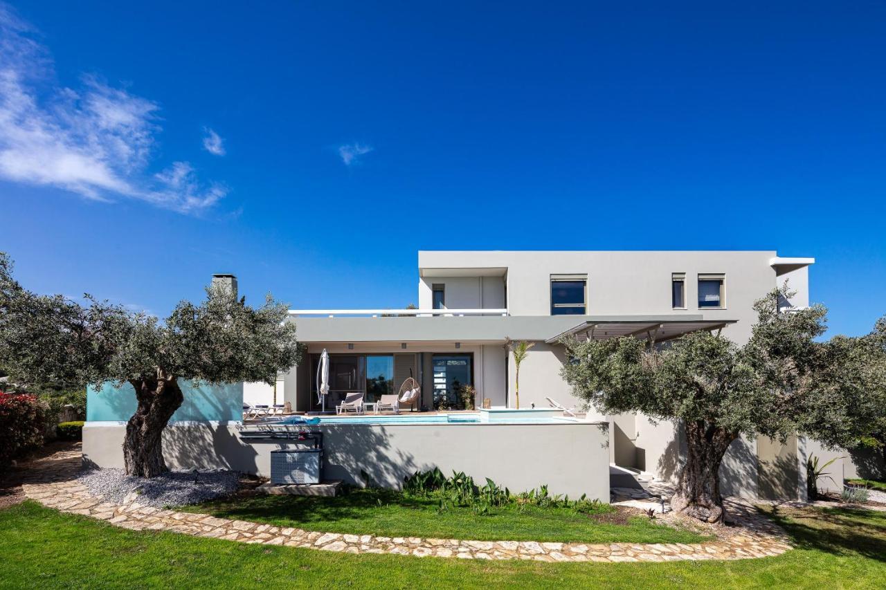 Rizes Villa With Jacuzzi & Heated Pool Agia Triada 외부 사진