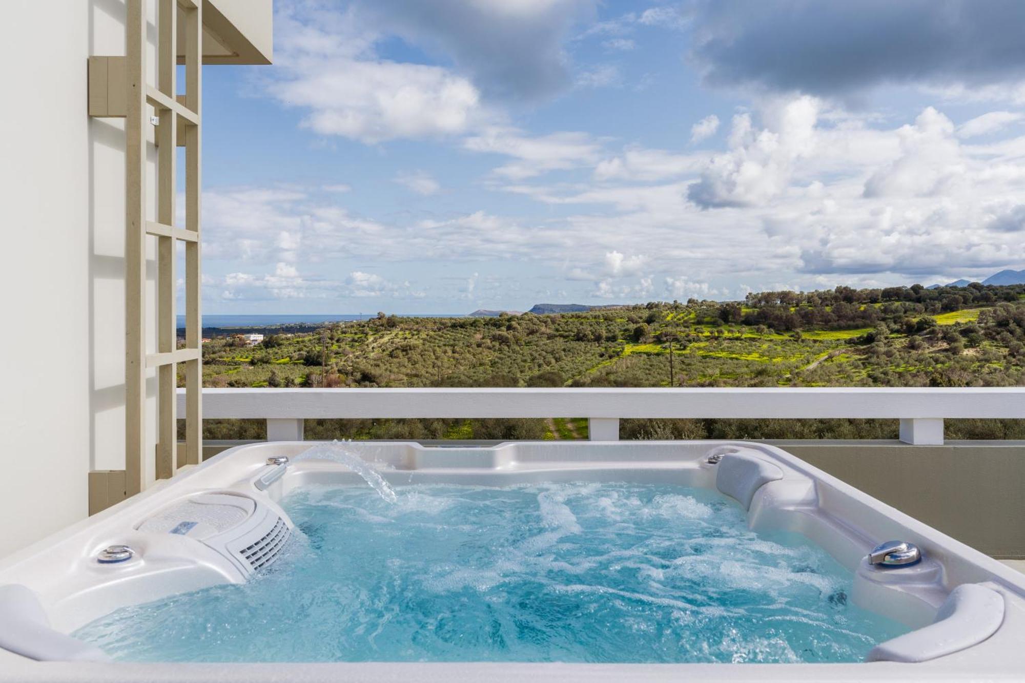 Rizes Villa With Jacuzzi & Heated Pool Agia Triada 외부 사진