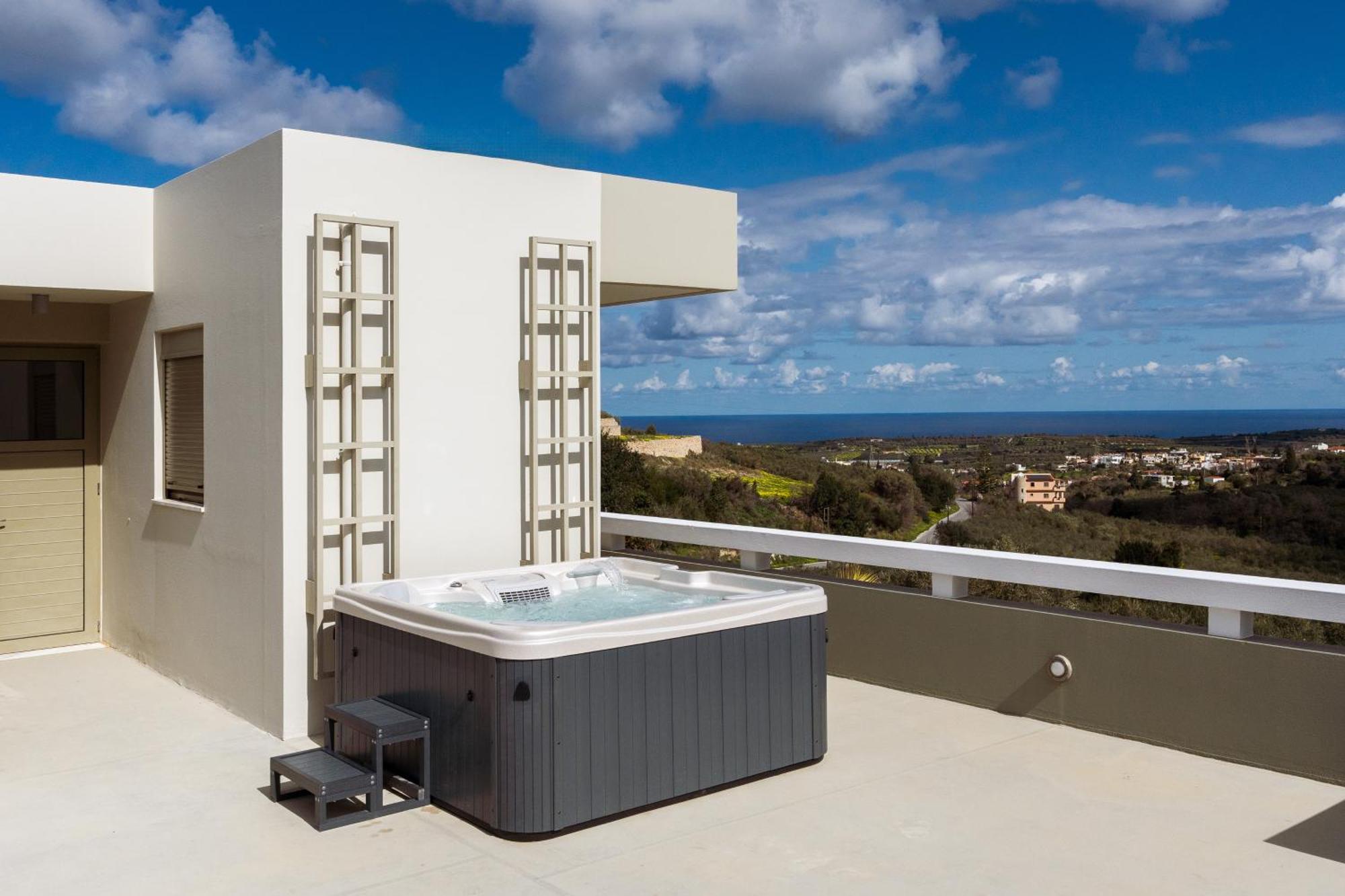 Rizes Villa With Jacuzzi & Heated Pool Agia Triada 외부 사진